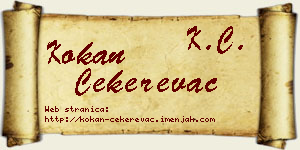 Kokan Čekerevac vizit kartica
